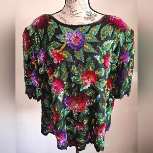 Vintage beaded blouse